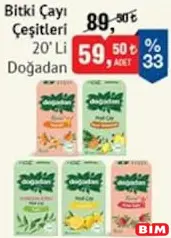 DOĞADAN BİTKİ ÇAYI ÇEŞİTLERİ 20'Lİ fiyat ve kampanya bilgisi